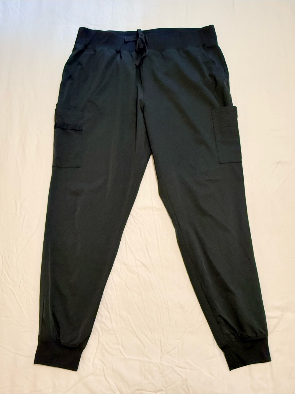 WhisperLite Cargo Scrub/Jogger Pants with Drawstring Waist | Pewter